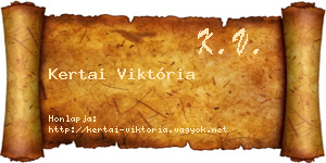 Kertai Viktória névjegykártya